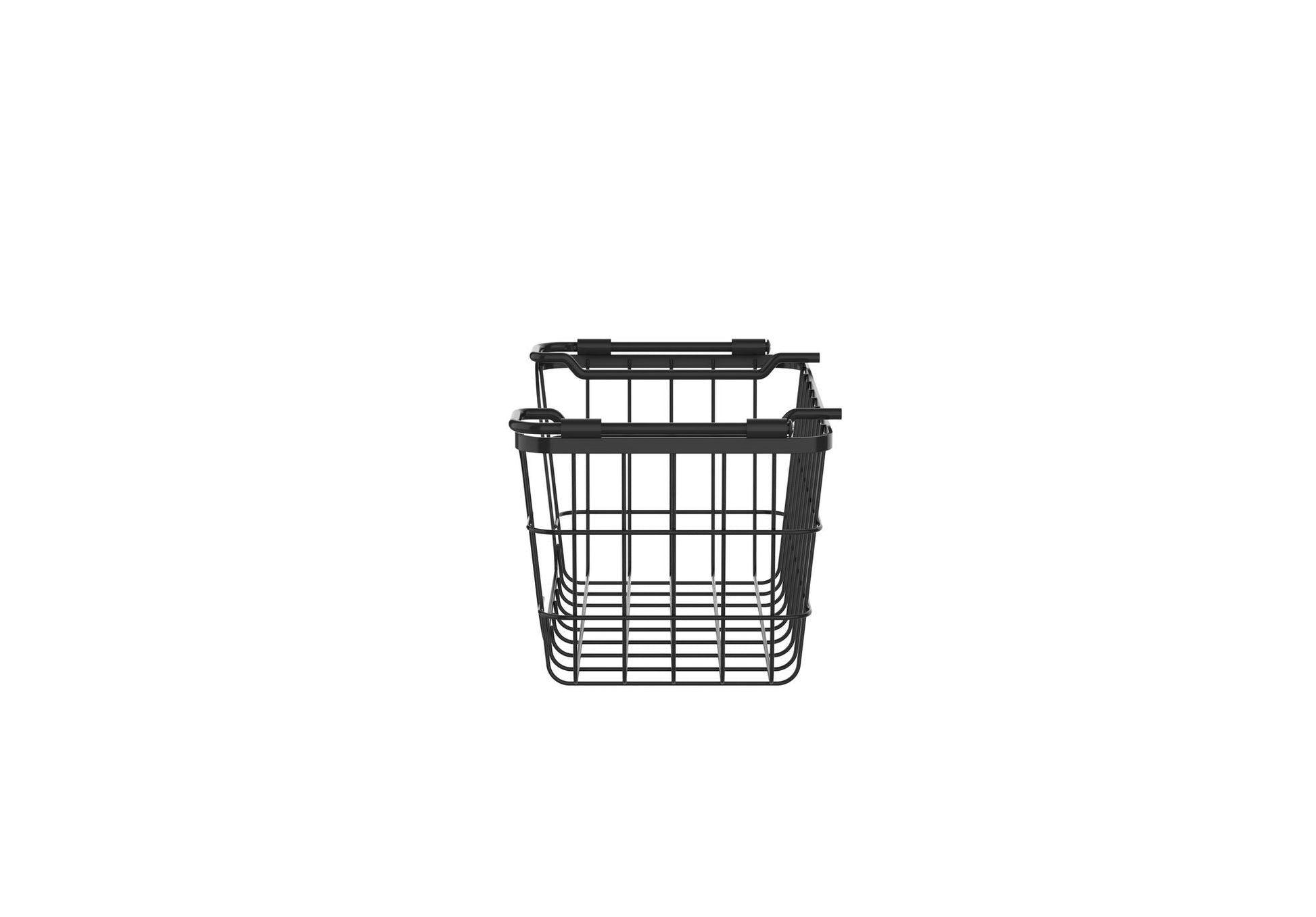 Oceanstar Stackable Metal Wire Storage Basket Set for Pantry, Countertop, Kitchen or Bathroom – Black, Set of 3 - DelightsDownSouth