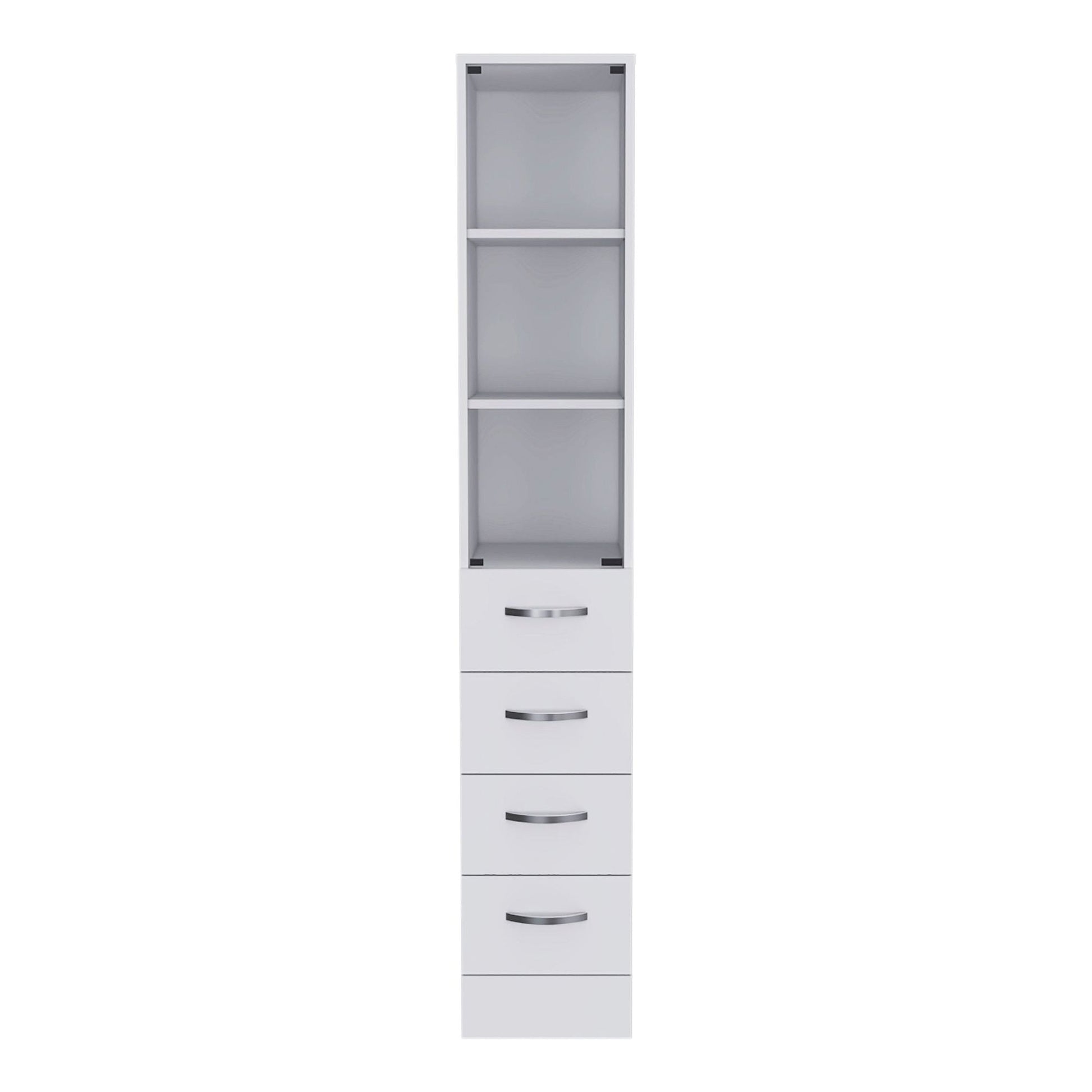Oregon 2 Piece Bathroom Set, Magna Linen Cabinet + Savona Medicine Cabinet , White - DelightsDownSouth