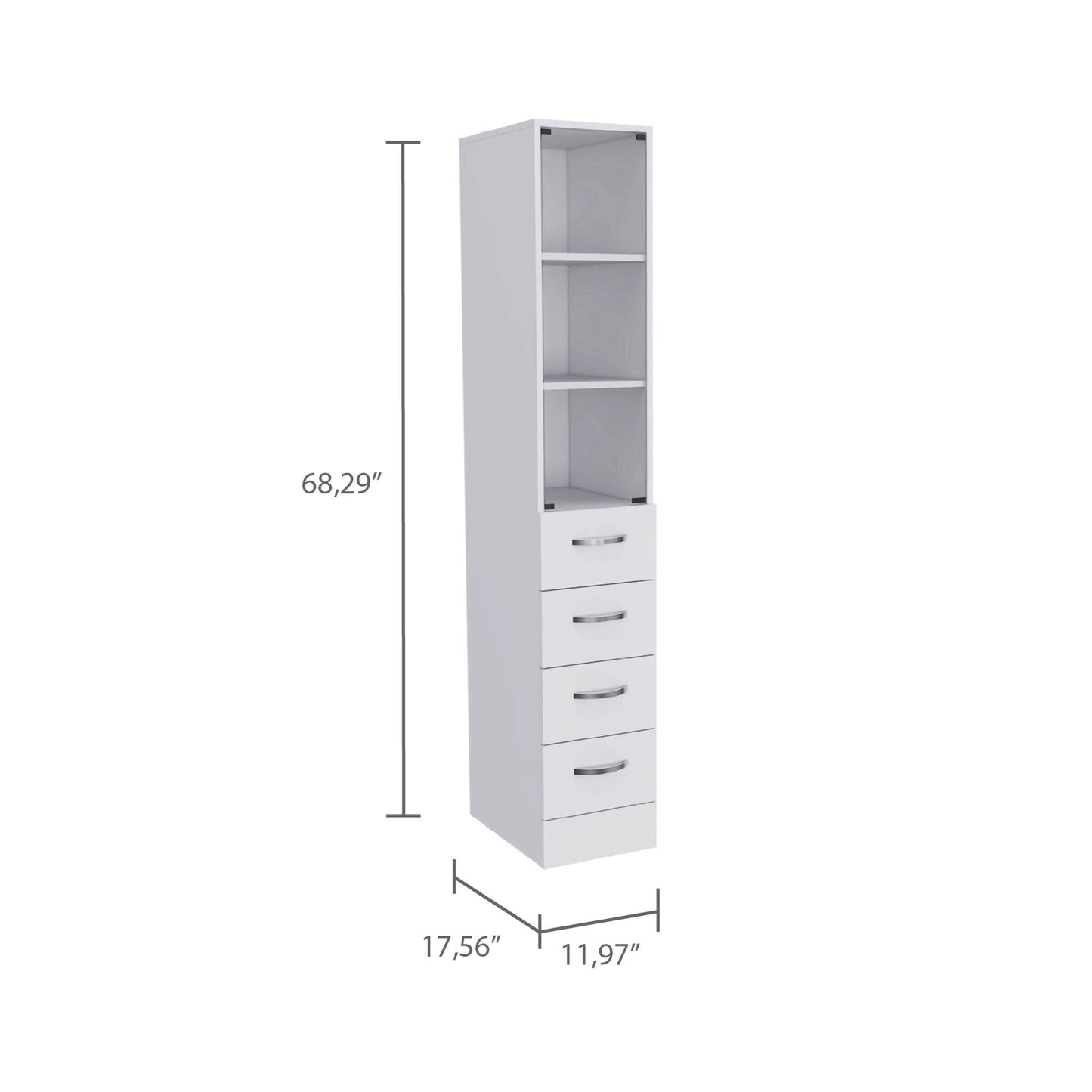 Oregon 2 Piece Bathroom Set, Magna Linen Cabinet + Savona Medicine Cabinet , White - DelightsDownSouth