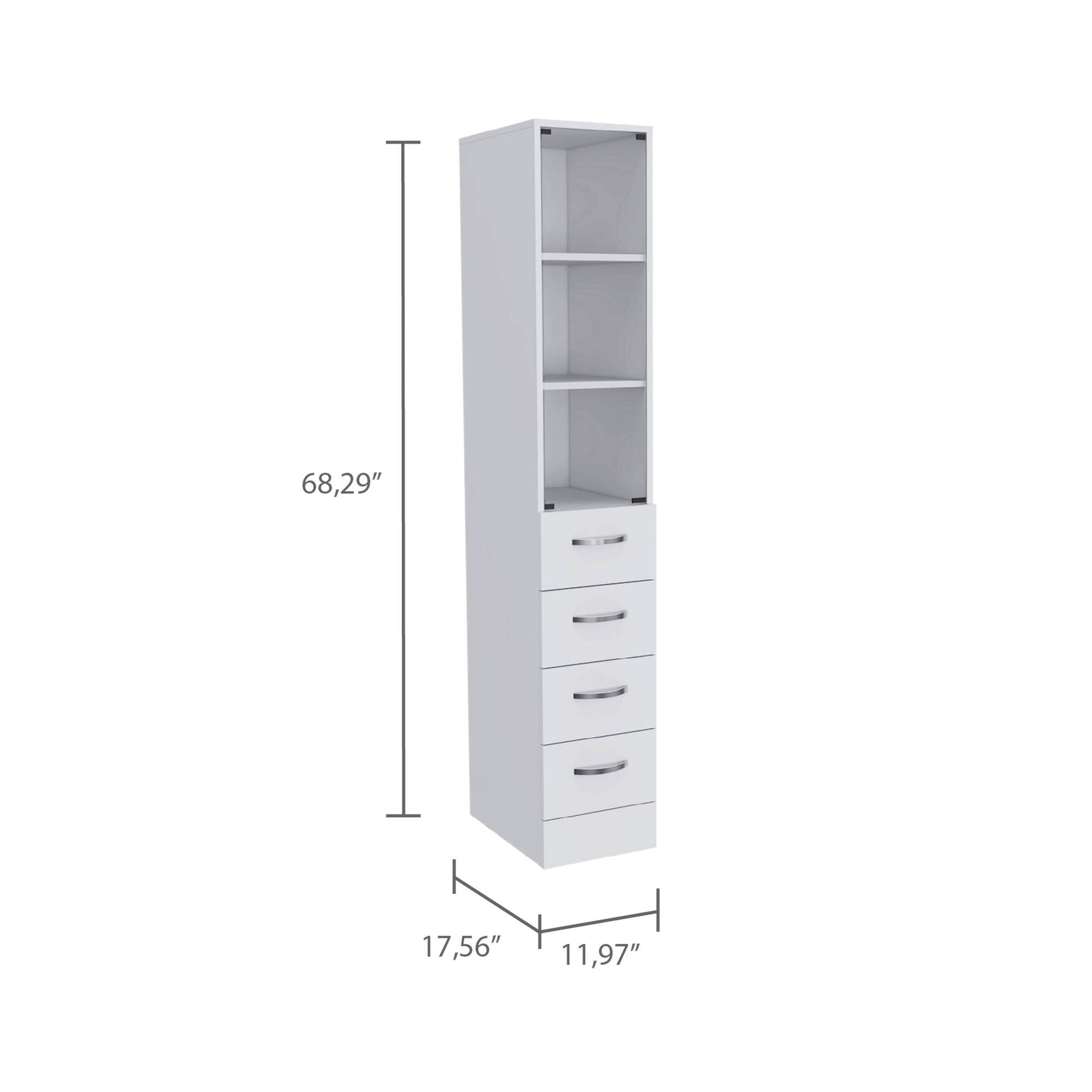 Oregon 2 Piece Bathroom Set, Magna Linen Cabinet + Savona Medicine Cabinet , White - DelightsDownSouth