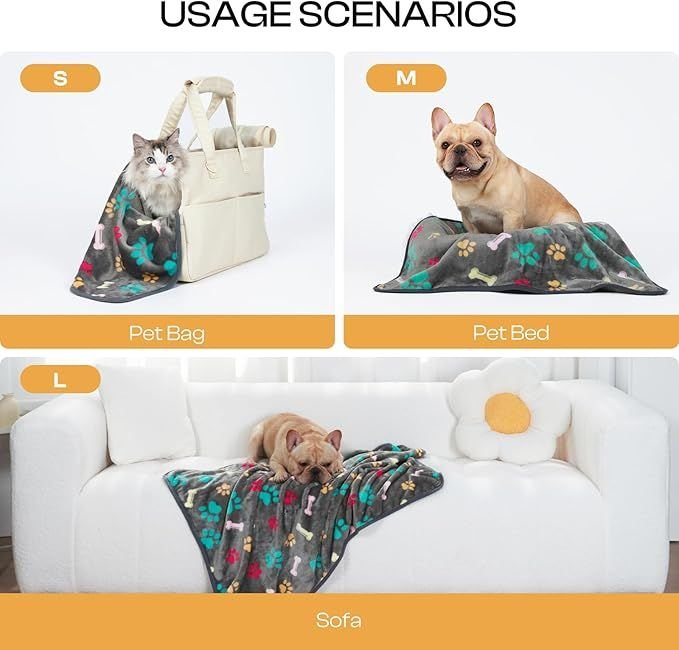 Pack 3 Blankets Fluffy Premium Fleece Pet Blanket Flannel - DelightsDownSouth
