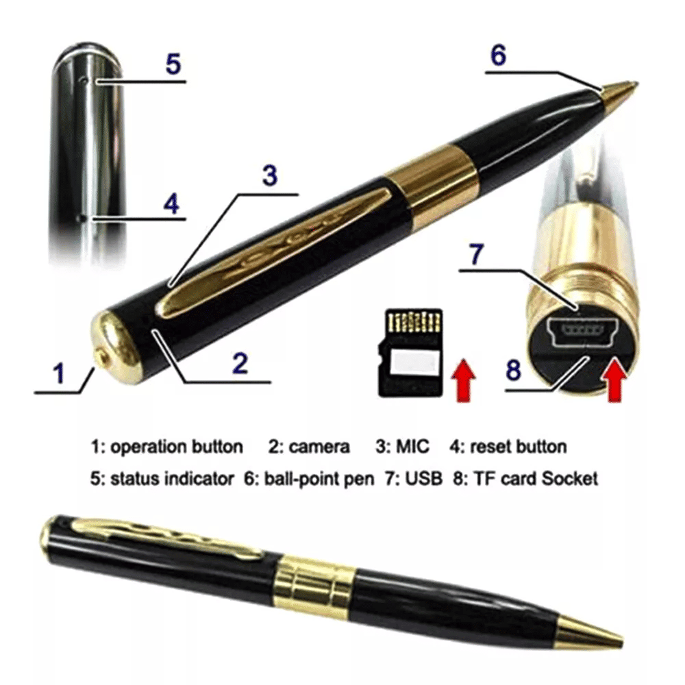 Pen Camera Cam Mini Hidden Pocket Audio Video Recorder DVR Security 1080P HD USA - DelightsDownSouth