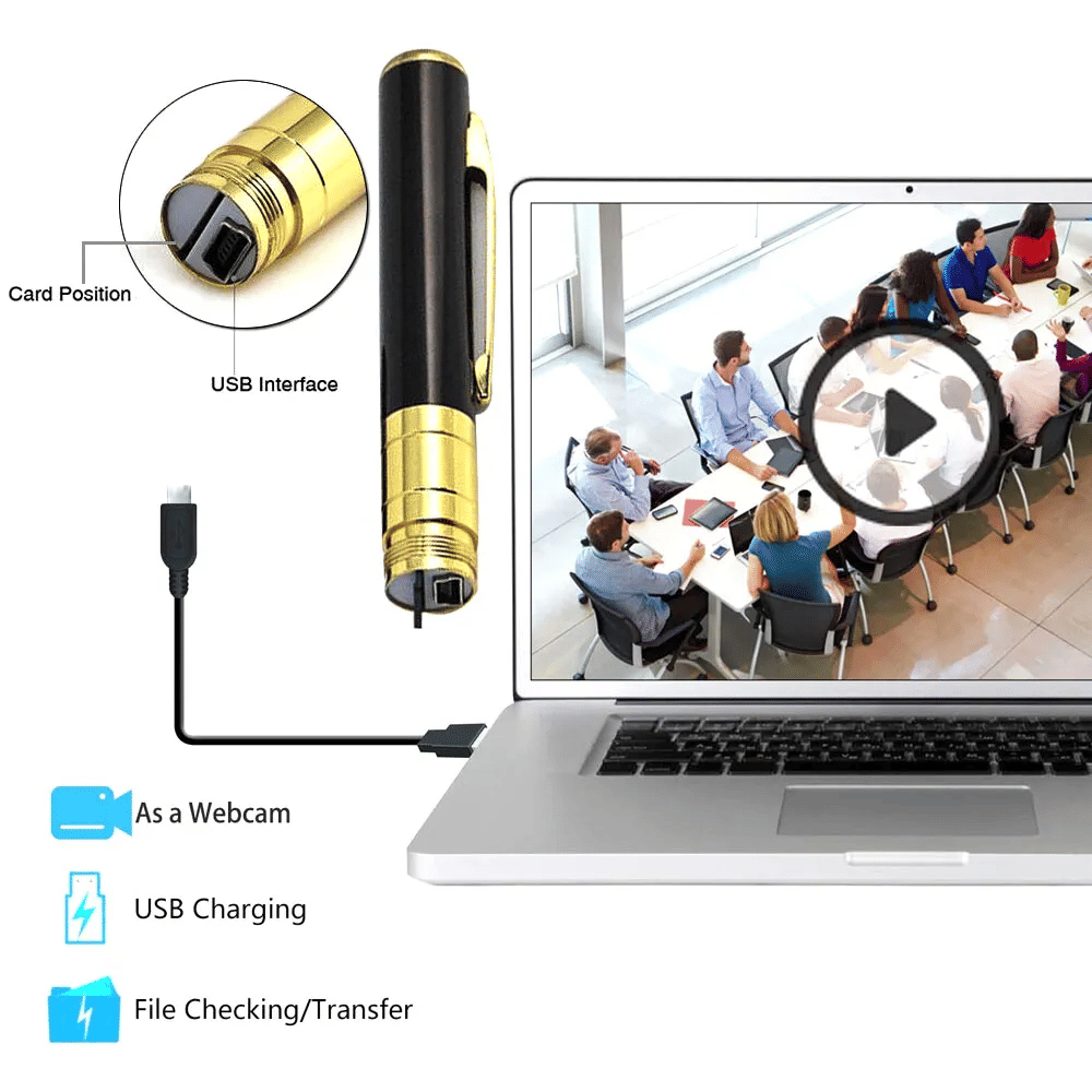 Pen Camera Cam Mini Hidden Pocket Audio Video Recorder DVR Security 1080P HD USA - DelightsDownSouth