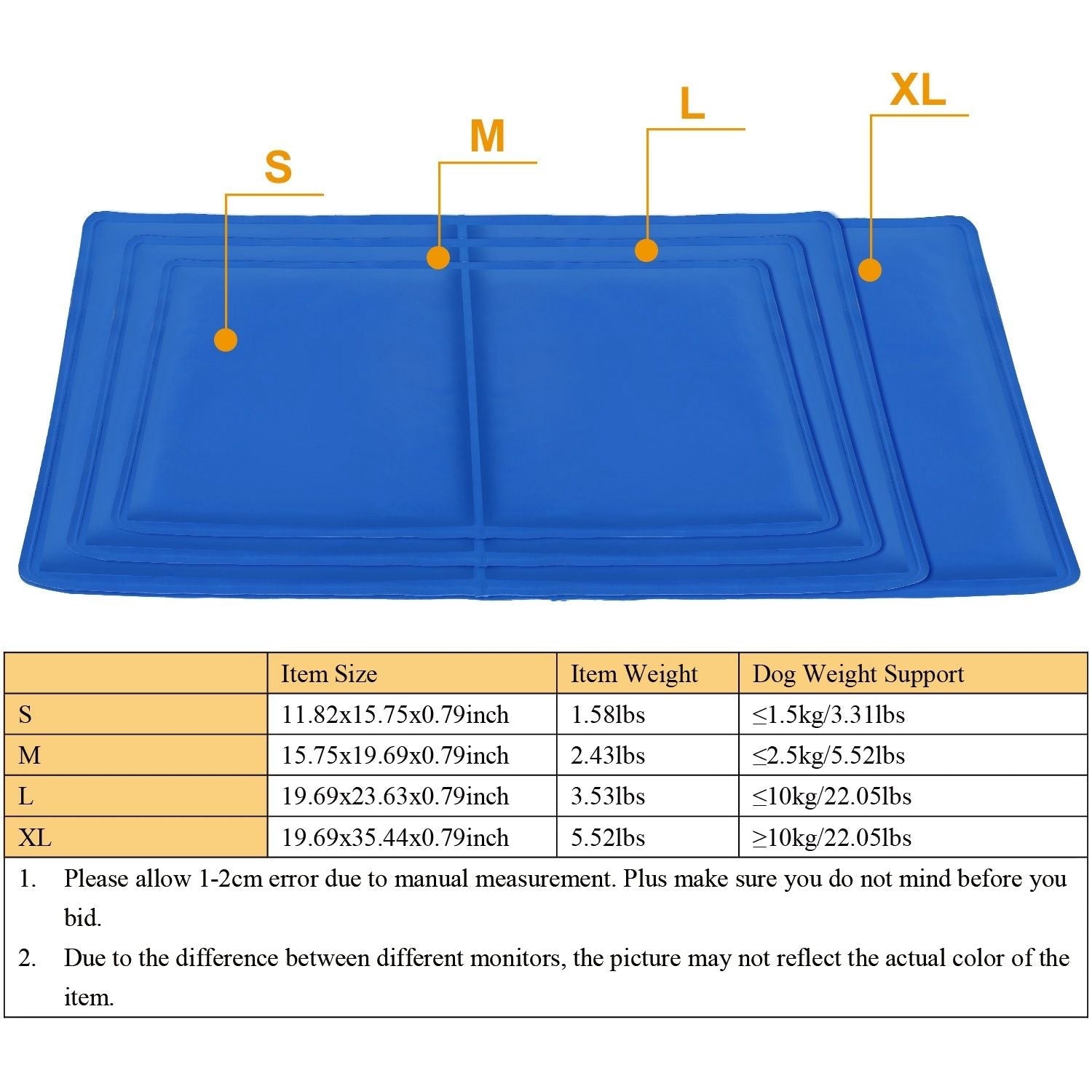 Pet Dog Cooling Mat Pressure Activated Gel Self Cooling Mat Pad Pet Cooling Bed Mats Portable Pet Cooling Blanket XL Size - DelightsDownSouth