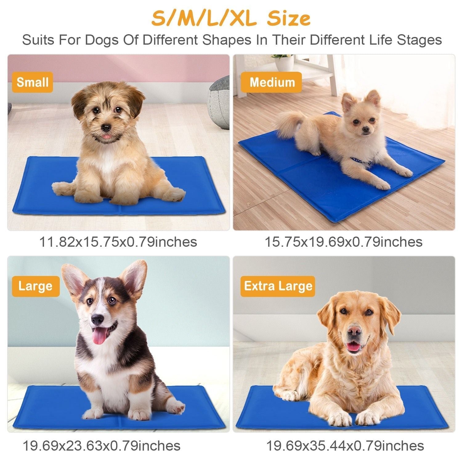 Pet Dog Cooling Mat Pressure Activated Gel Self Cooling Mat Pad Pet Cooling Bed Mats Portable Pet Cooling Blanket XL Size - DelightsDownSouth