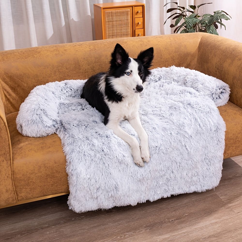Pet Sofa; Warm Plush Pet Cushion For Indoor Dogs & Cats; Dog Blanket; Washable Pet Bed - DelightsDownSouth