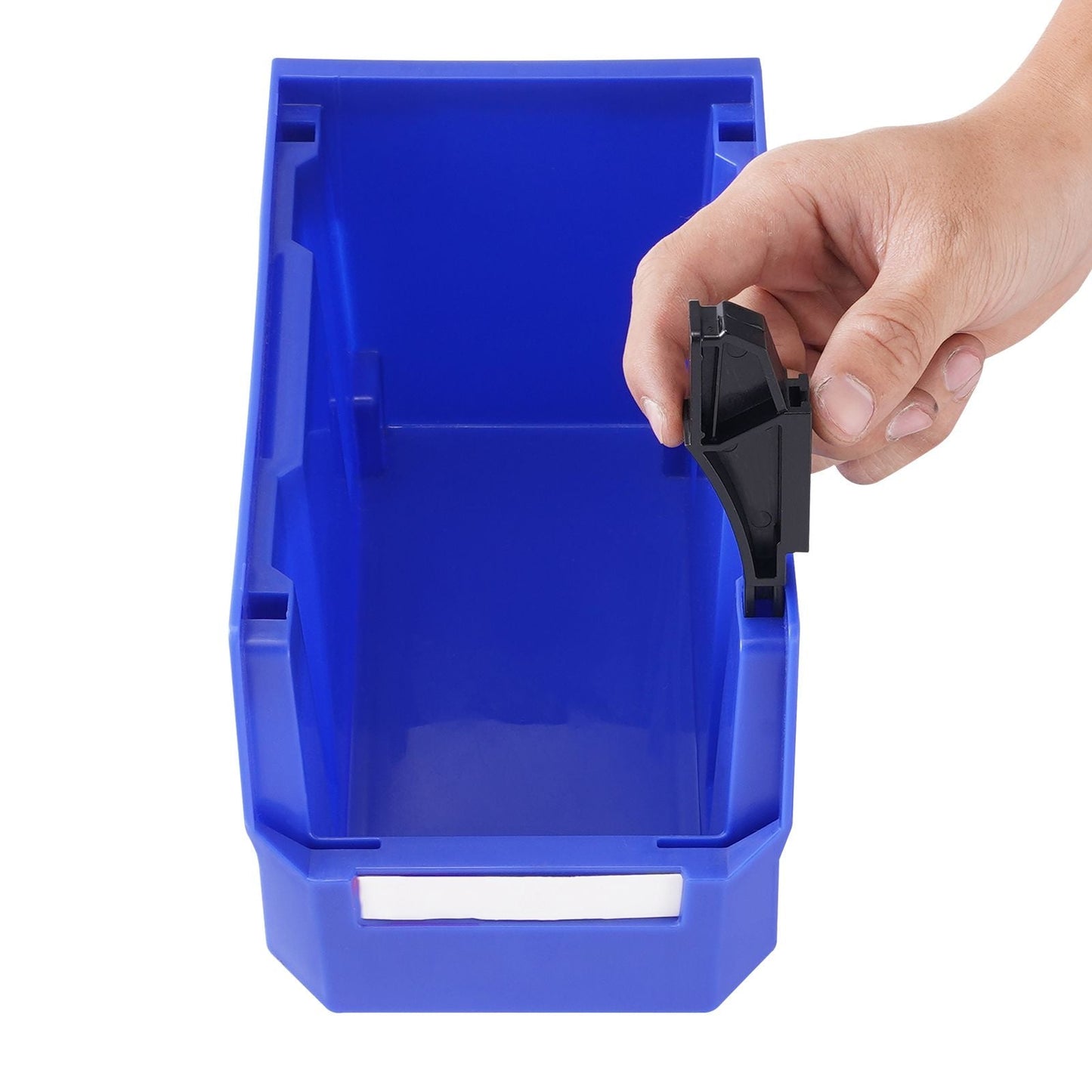 Plastic Storage Bin, (11 - Inch x 5 - Inch x 5 - Inch), Hanging Stackable Storage Organizer Bin, Blue/Red, 12 - Pack, Heavy Duty Stacking Containers for Closet, Kitchen, Office, or Pantry Organization - DelightsDownSouth