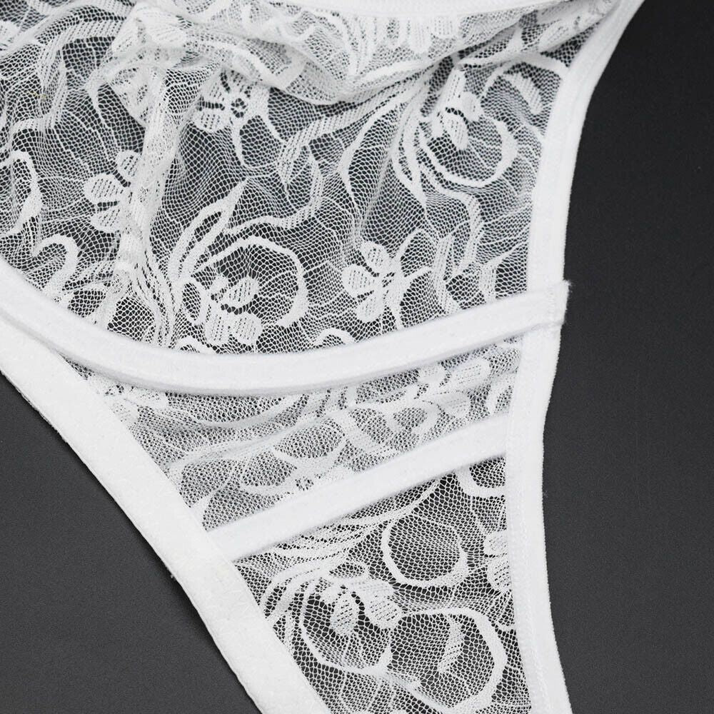Plus Size Madam Bras Lace Sheer Unpadds Bra See Through Sexy Lingerie Underwear - DelightsDownSouth