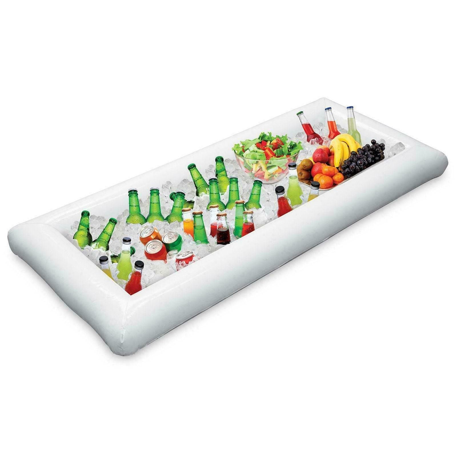 Portable Swimming Air Pool Float Inflatable Beer Table Ice Bucket Serving Salad Bar Tray Food Water Sports - DelightsDownSouth