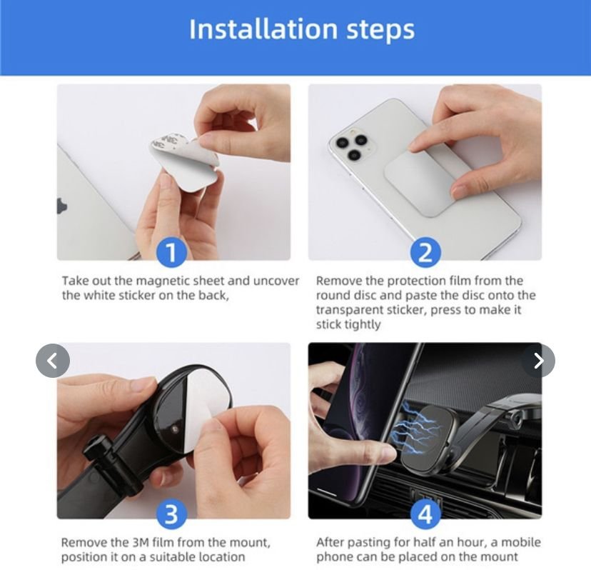 Products Magnetic Cell Phone Holder for Car Dashboard. 360 degree Mobile Phone Bracket - DelightsDownSouth