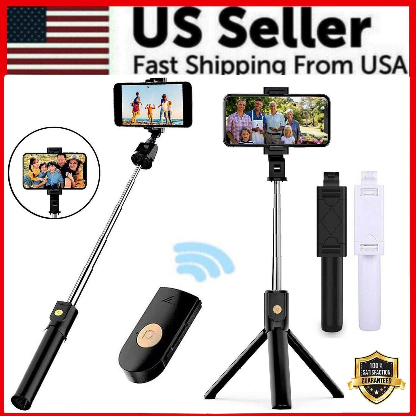 Selfie Stick Tripod Remote Desktop Stand Cell Phone Holder For iPhone Samsung US - DelightsDownSouth