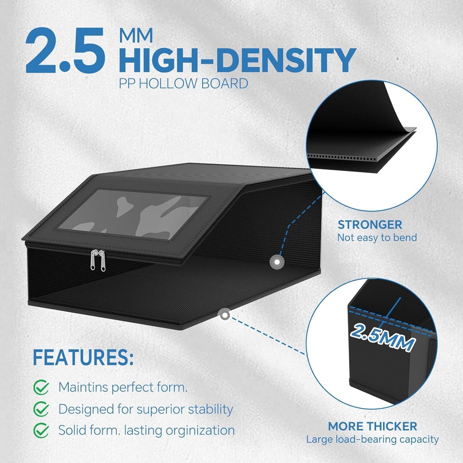 Simple Trending Hat Organizer for Baseball Caps, 2PCS Stackable Storage with Clear Window Lid,Hat Box for Closet, Holds up to 24 Caps Hat Organizer for Closet, Grey - DelightsDownSouth
