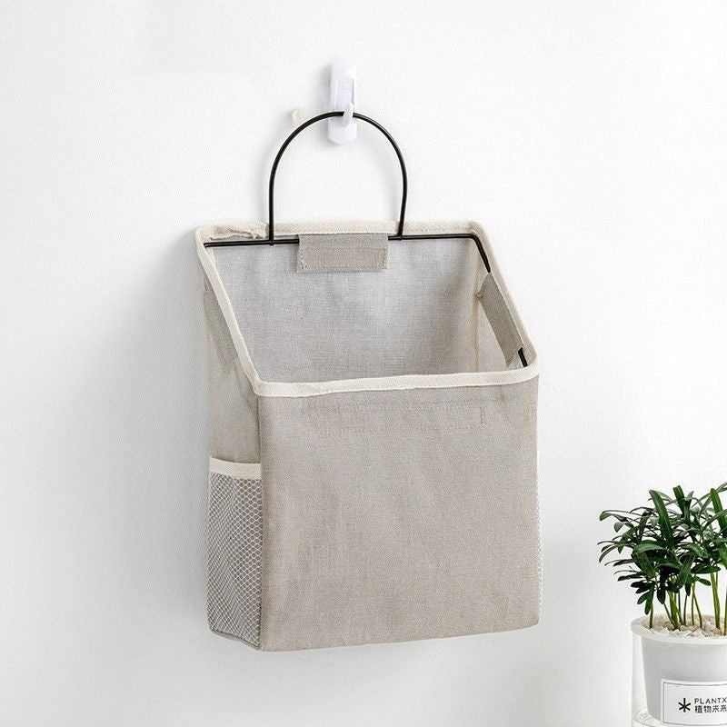 Simple Trendy Hanging Storage Bag; Double Side Pockets Organizer For Bedroom; Bathroom - DelightsDownSouth