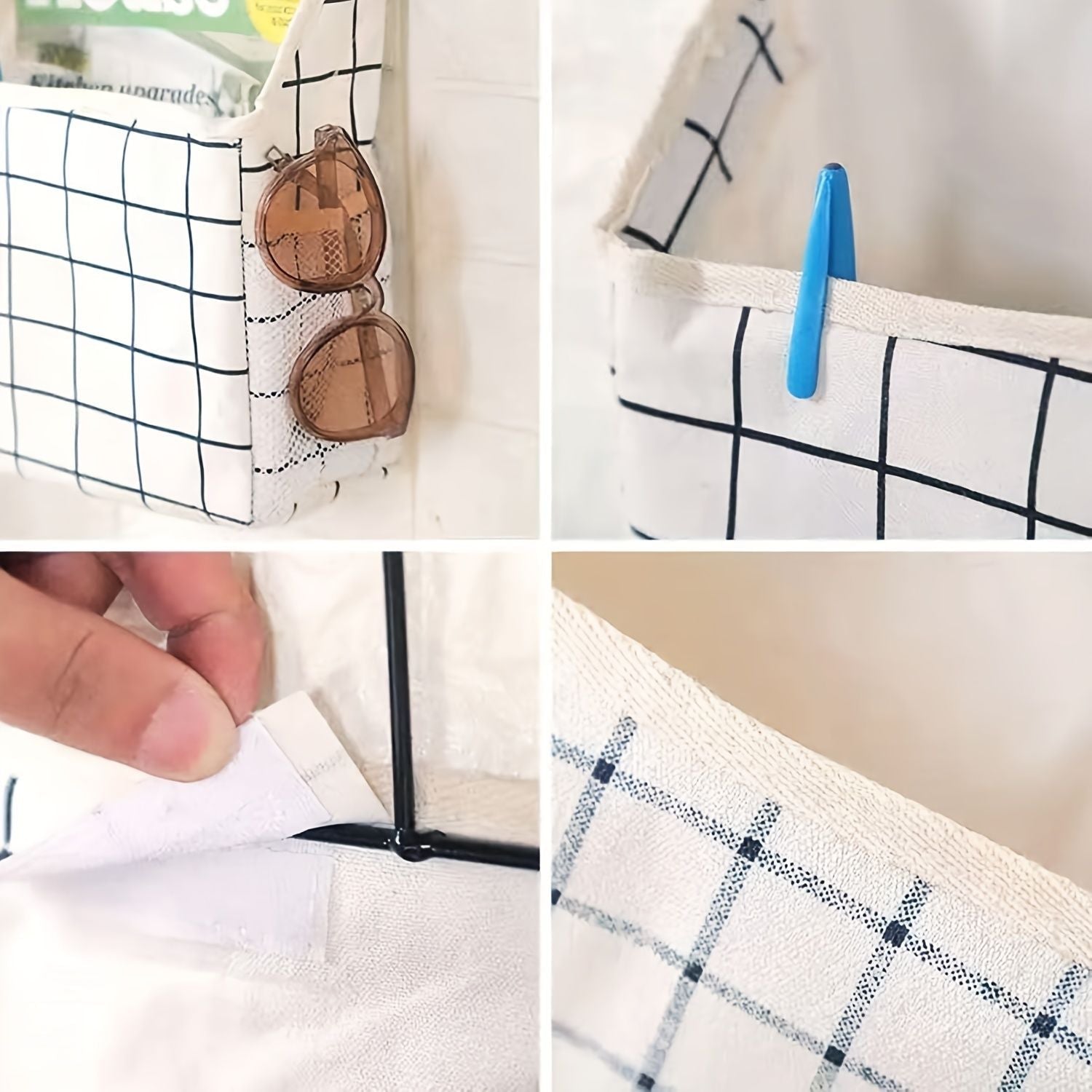 Simple Trendy Hanging Storage Bag; Double Side Pockets Organizer For Bedroom; Bathroom - DelightsDownSouth