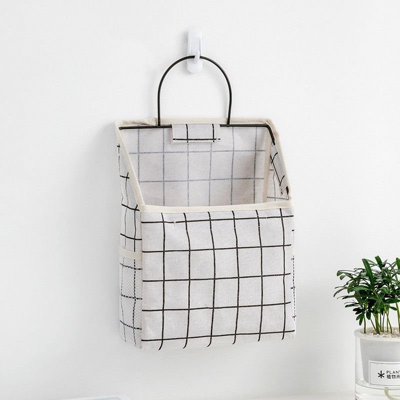 Simple Trendy Hanging Storage Bag; Double Side Pockets Organizer For Bedroom; Bathroom - DelightsDownSouth