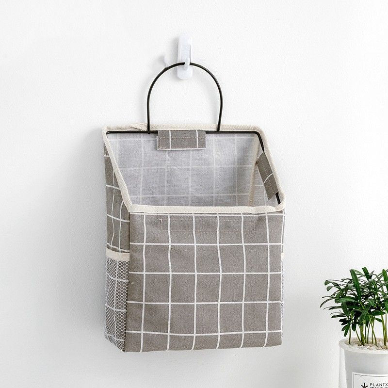 Simple Trendy Hanging Storage Bag; Double Side Pockets Organizer For Bedroom; Bathroom - DelightsDownSouth