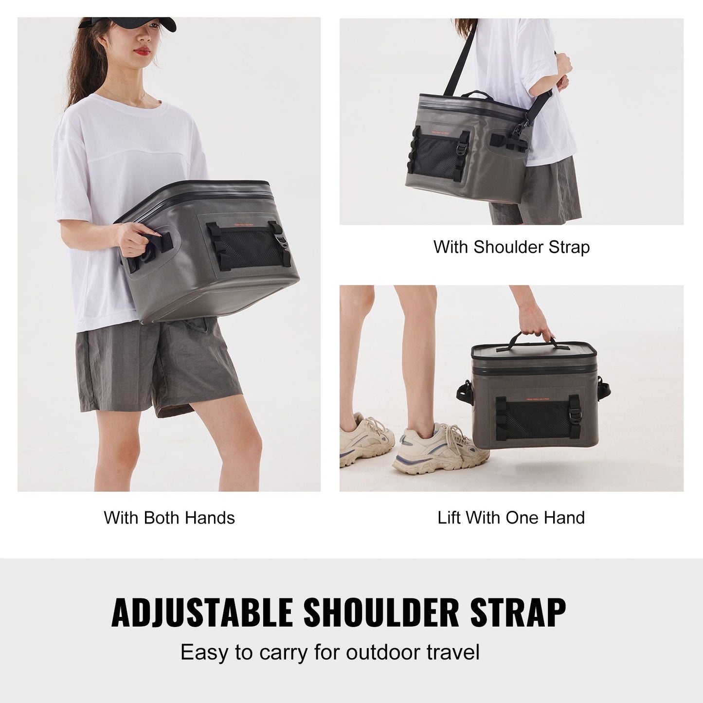 Soft Cooler Bag, 24 Cans Soft Sided Cooler Bag Leakproof with Zipper, Waterproof Soft Cooler Insulated Bag, Lightweight & Portable Collapsible Cooler for Beach, Hiking, Picnic, Camping, Travel - DelightsDownSouth