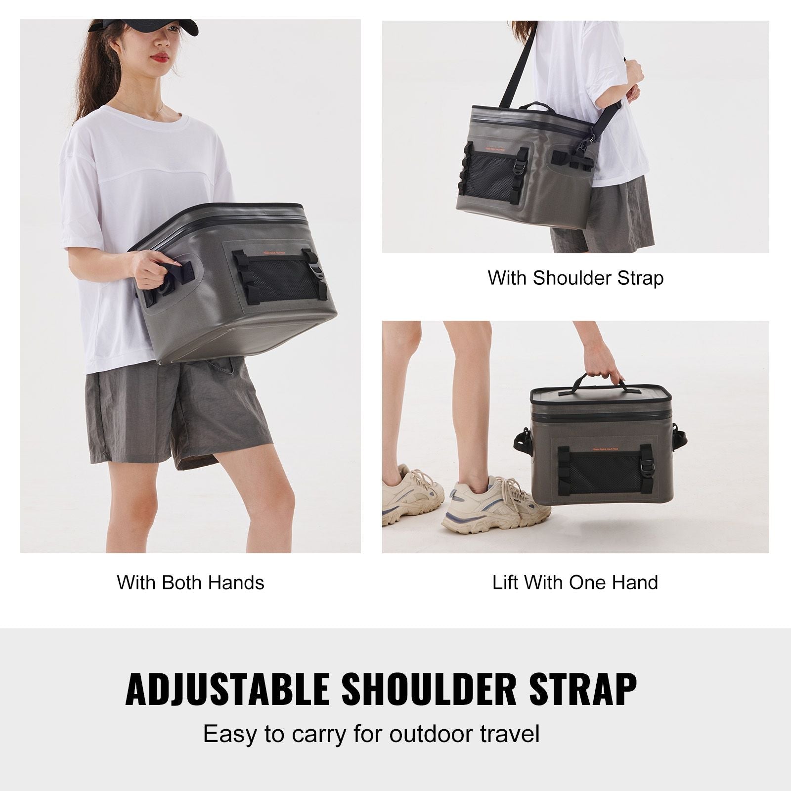 Soft Cooler Bag, 24 Cans Soft Sided Cooler Bag Leakproof with Zipper, Waterproof Soft Cooler Insulated Bag, Lightweight & Portable Collapsible Cooler for Beach, Hiking, Picnic, Camping, Travel - DelightsDownSouth