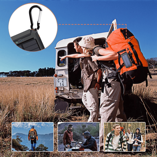 Solar Charger Power Bank 10000mAh Portable solar panels Wireless Fast Charging for Cell Phones, USB C Waterproof Battery Pack for Camping, LED Flashlight - DelightsDownSouth