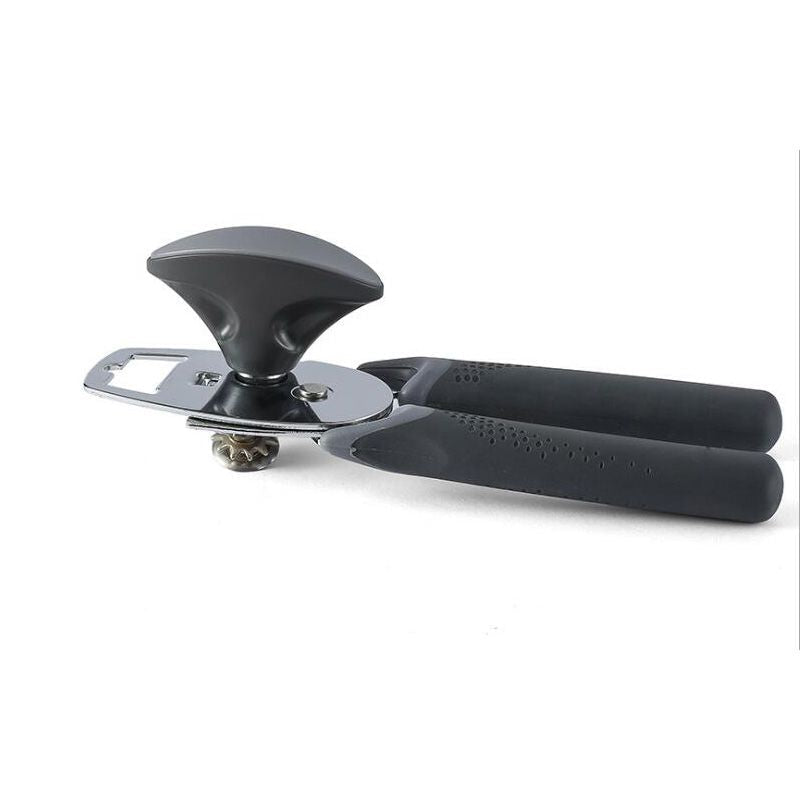 Stainless Steel Can Opener Manual Can Opener with Smooth Edge Heavy Duty Can Opener with Beer Bottle Opener Ergonomic Anti Slip Grip Handle - DelightsDownSouth