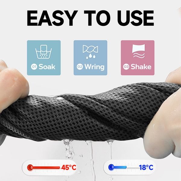 Superfiber Ice Towel Neck, Soft Breathable Cold Towel Cooling, Yoga, Sports, Golf, Gym, Camping, Running, Fitness, Exercise and More Activities, 4 Packs (No shipments on weekends) - DelightsDownSouth