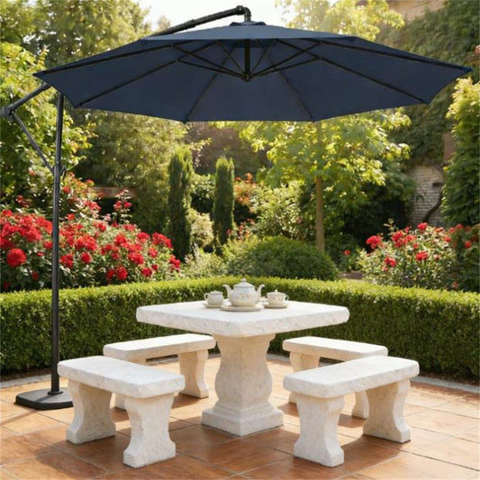 Terrace Umbrella, Courtyard Umbrella, Sun Umbrella, Navy Blue - DelightsDownSouth