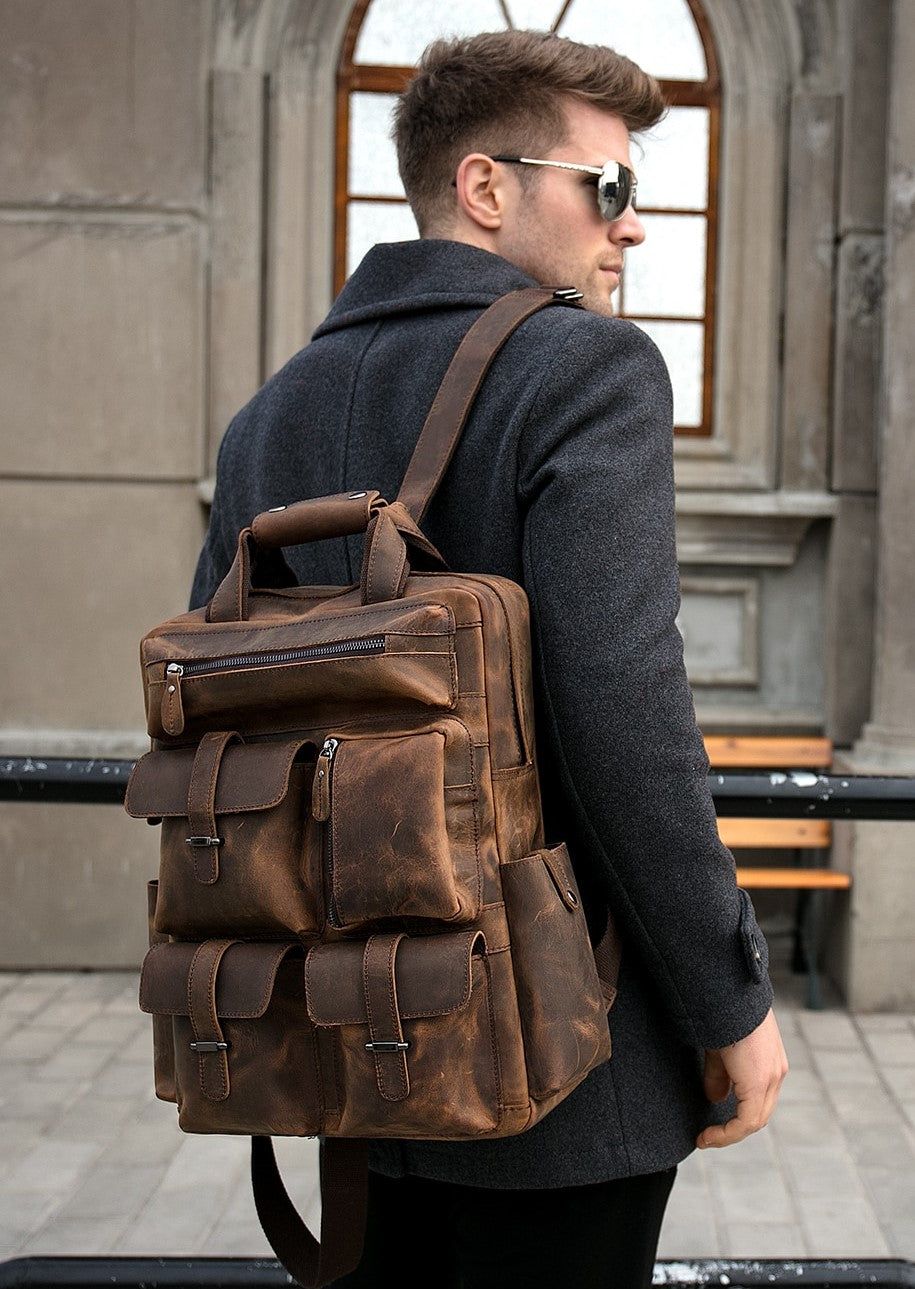 The Shelby Backpack | Handmade Genuine Leather Backpack - DelightsDownSouth
