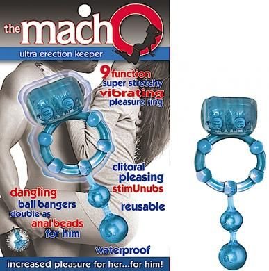 Ultra Erection Keeper Blue Cock Ring - DelightsDownSouth