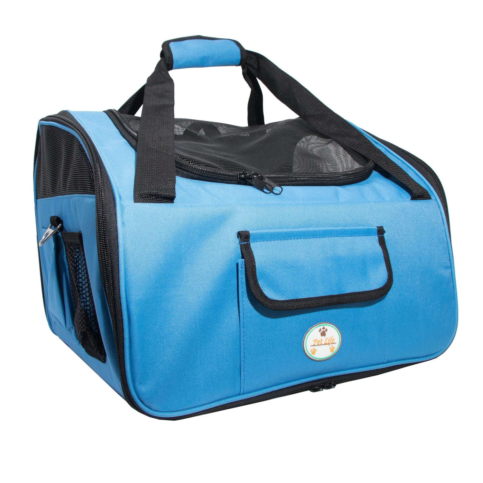 Ultra - Lock' Collapsible Safety Travel Wire Folding Pet Car Seat Carrier - DelightsDownSouth