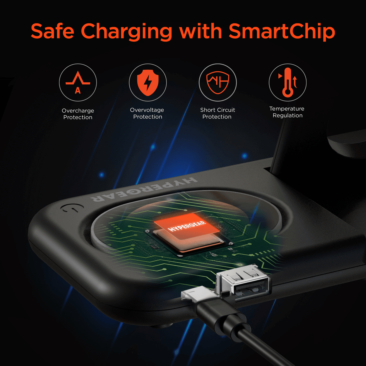 Versatile HyperGear 4 - in - 1 Wireless Charging Station for Phones, Smartwatches, and Earbuds - DelightsDownSouth