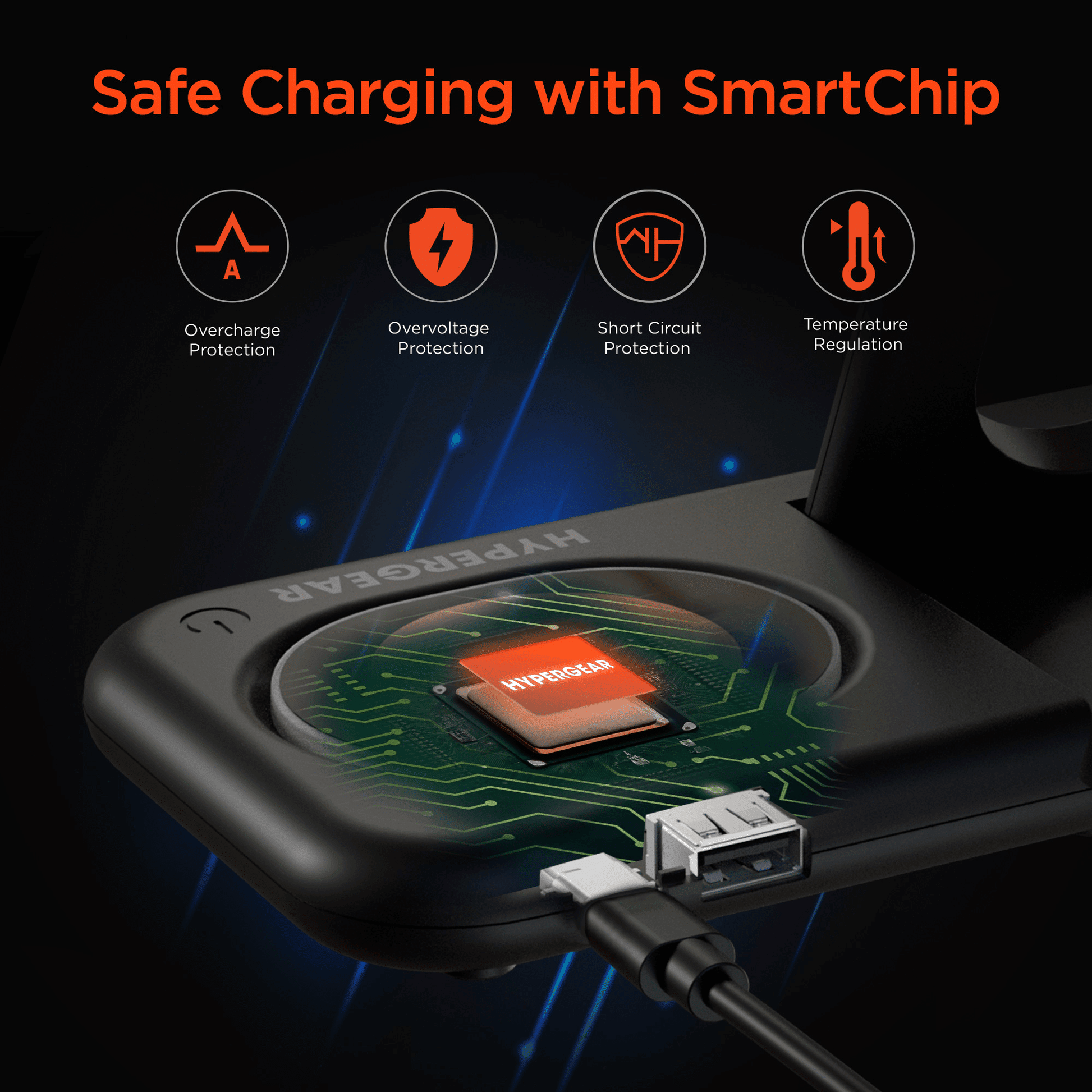 Versatile HyperGear 4 - in - 1 Wireless Charging Station for Phones, Smartwatches, and Earbuds - DelightsDownSouth
