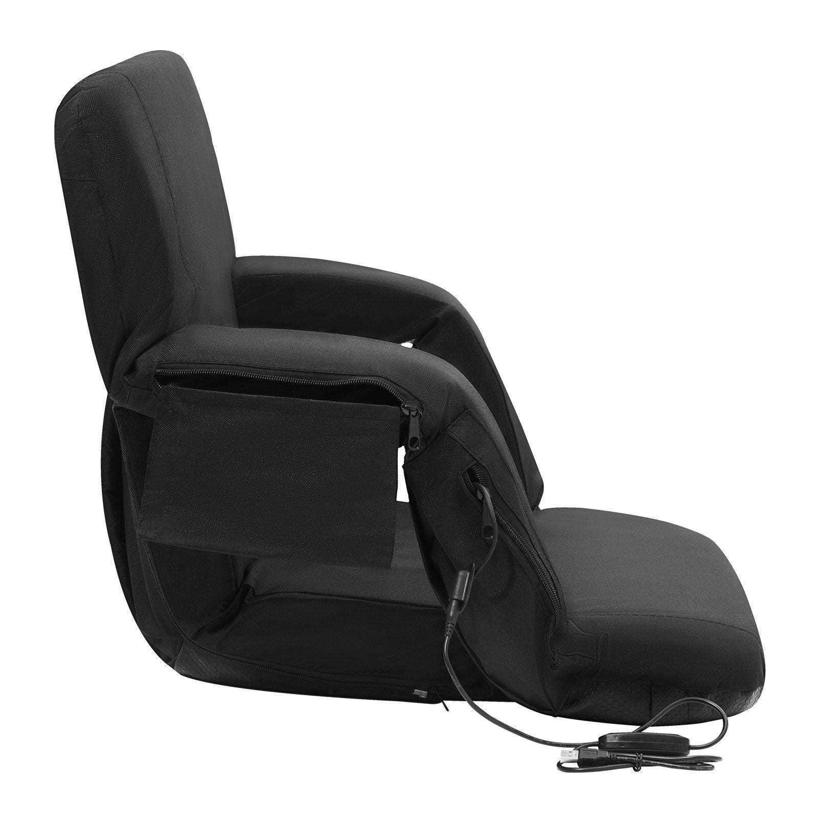 VEVOR Double Heated Stadium Seat with Back Support, 3 Level Heating Wide Bleacher Seat, Folding Portable Padded Reclining Chair with Hook Pocket Cupholder, Ideal for Sport Event Beach Camping Concert - DelightsDownSouth