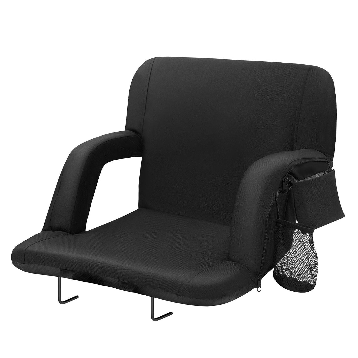 VEVOR Double Heated Stadium Seat with Back Support, 3 Level Heating Wide Bleacher Seat, Folding Portable Padded Reclining Chair with Hook Pocket Cupholder, Ideal for Sport Event Beach Camping Concert - DelightsDownSouth