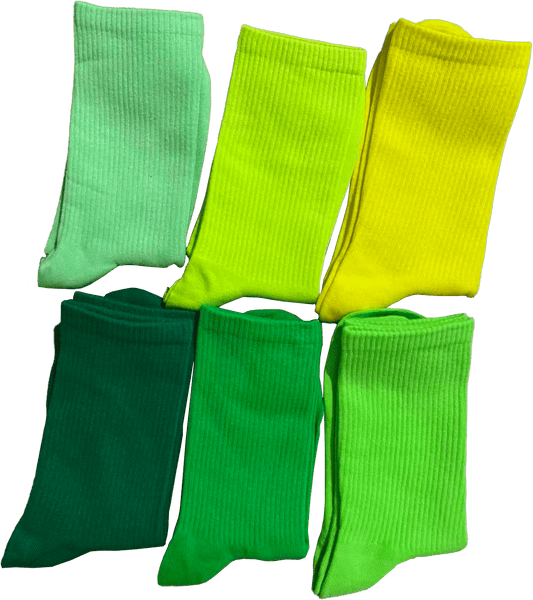 Vibrant Socks for Women 6 Pairs of Colorful Candy - Hued Cotton Socks for Spring Fall Dance Instagram - Trendy Mid - Calf Length Solid - Color Comfortable Style - DelightsDownSouth