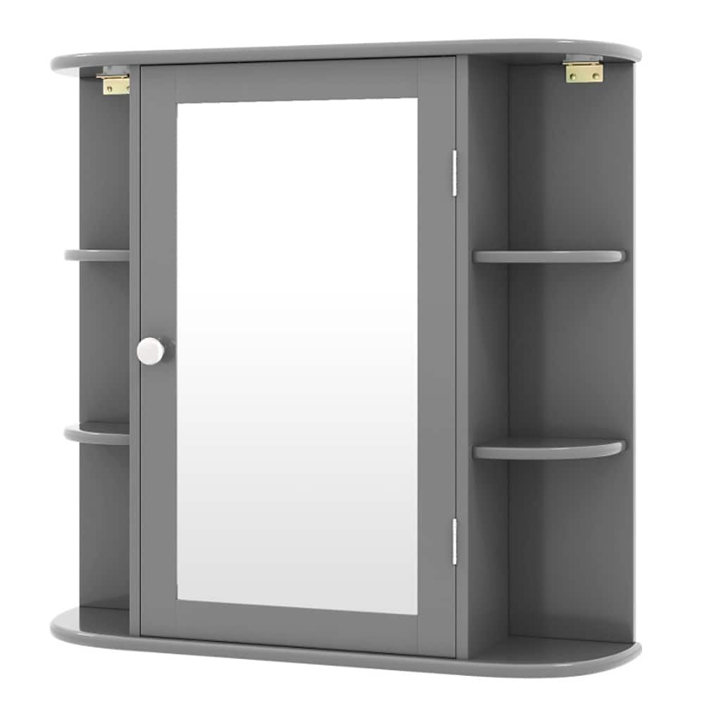 Wall - Mounted Bathroom Mirror Cabinet with Storage Shelves - DelightsDownSouth