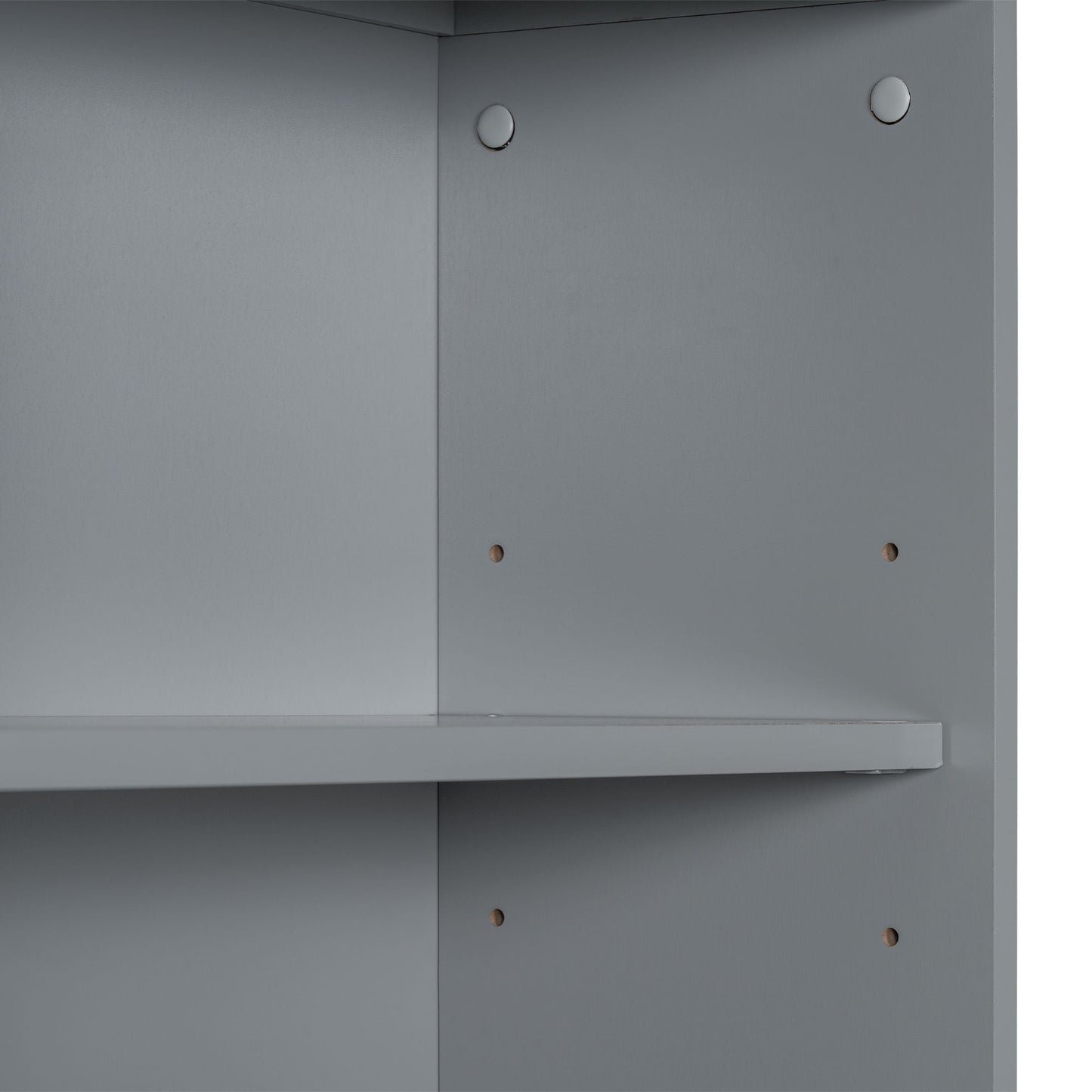 White Tall Storage Cabinet with 3 Drawers and Adjustable Shelves for Bathroom, Study, Office and Interior, MDF Board with Painted Finish - DelightsDownSouth