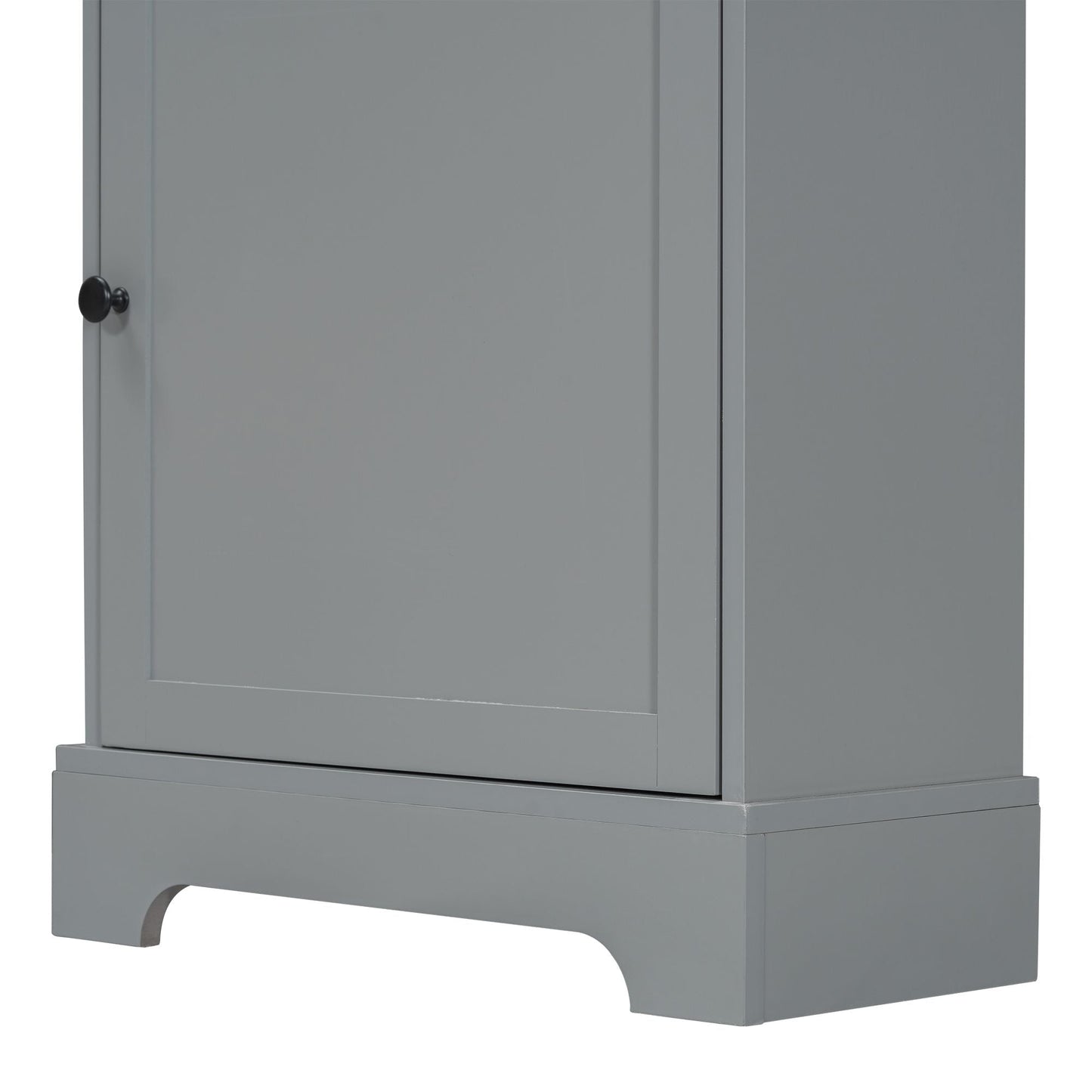 White Tall Storage Cabinet with 3 Drawers and Adjustable Shelves for Bathroom, Study, Office and Interior, MDF Board with Painted Finish - DelightsDownSouth