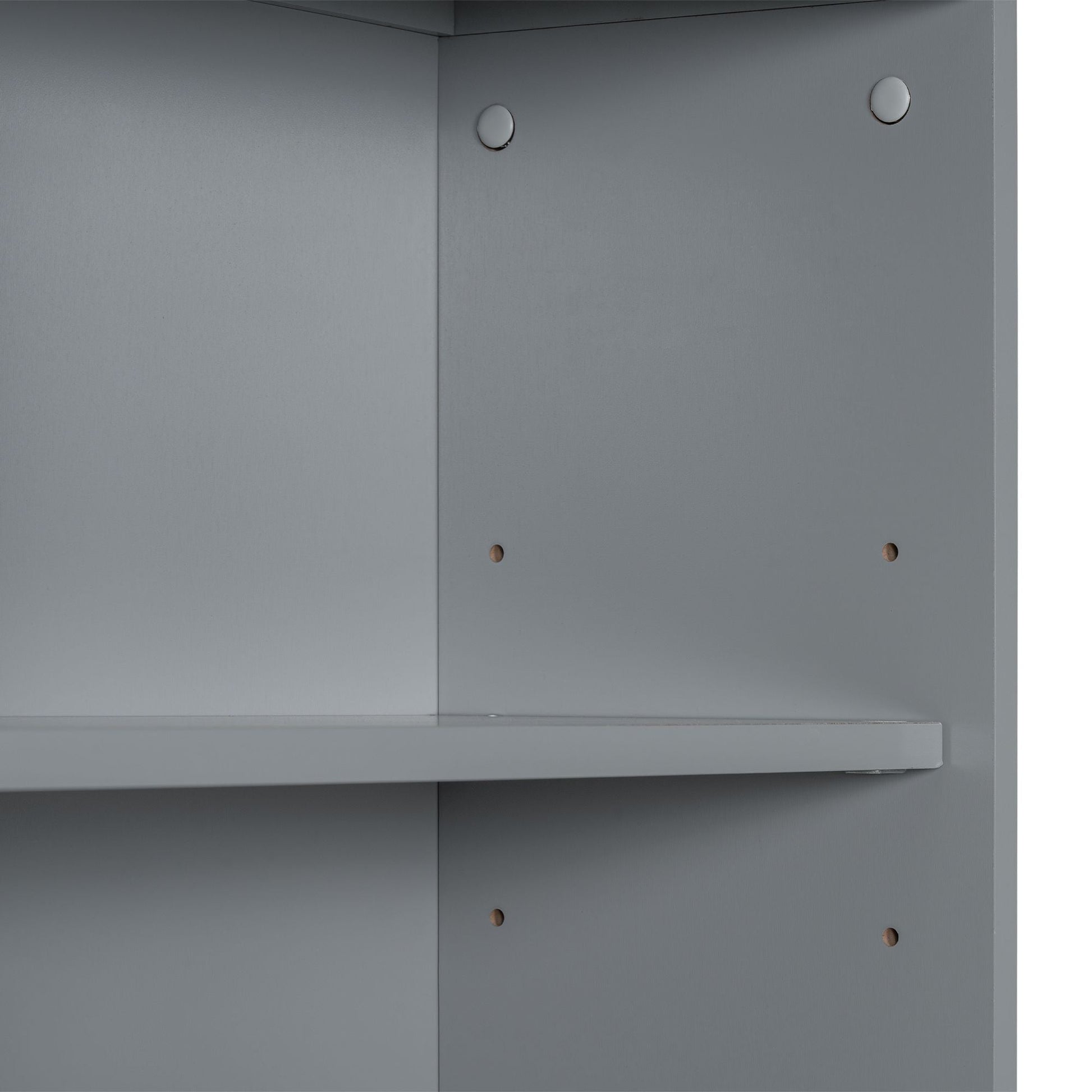 White Tall Storage Cabinet with 3 Drawers and Adjustable Shelves for Bathroom, Study, Office and Interior, MDF Board with Painted Finish - DelightsDownSouth