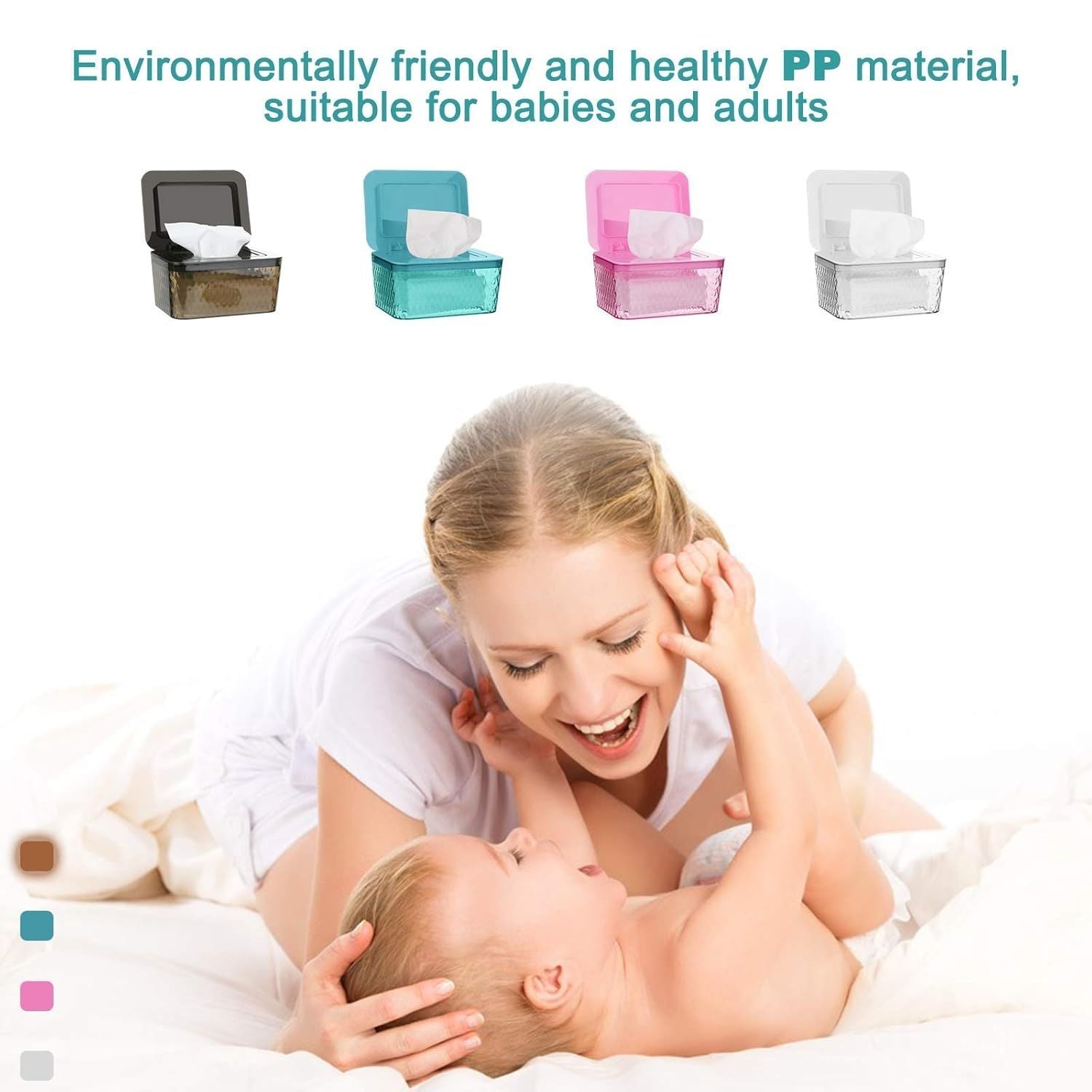 Wipes Dispenser, One - Handed Operation Wipe Holder for Baby & Adult, Seal - Designed Wipes Container for Bathroom Keep Diaper Wipes Fresh - DelightsDownSouth
