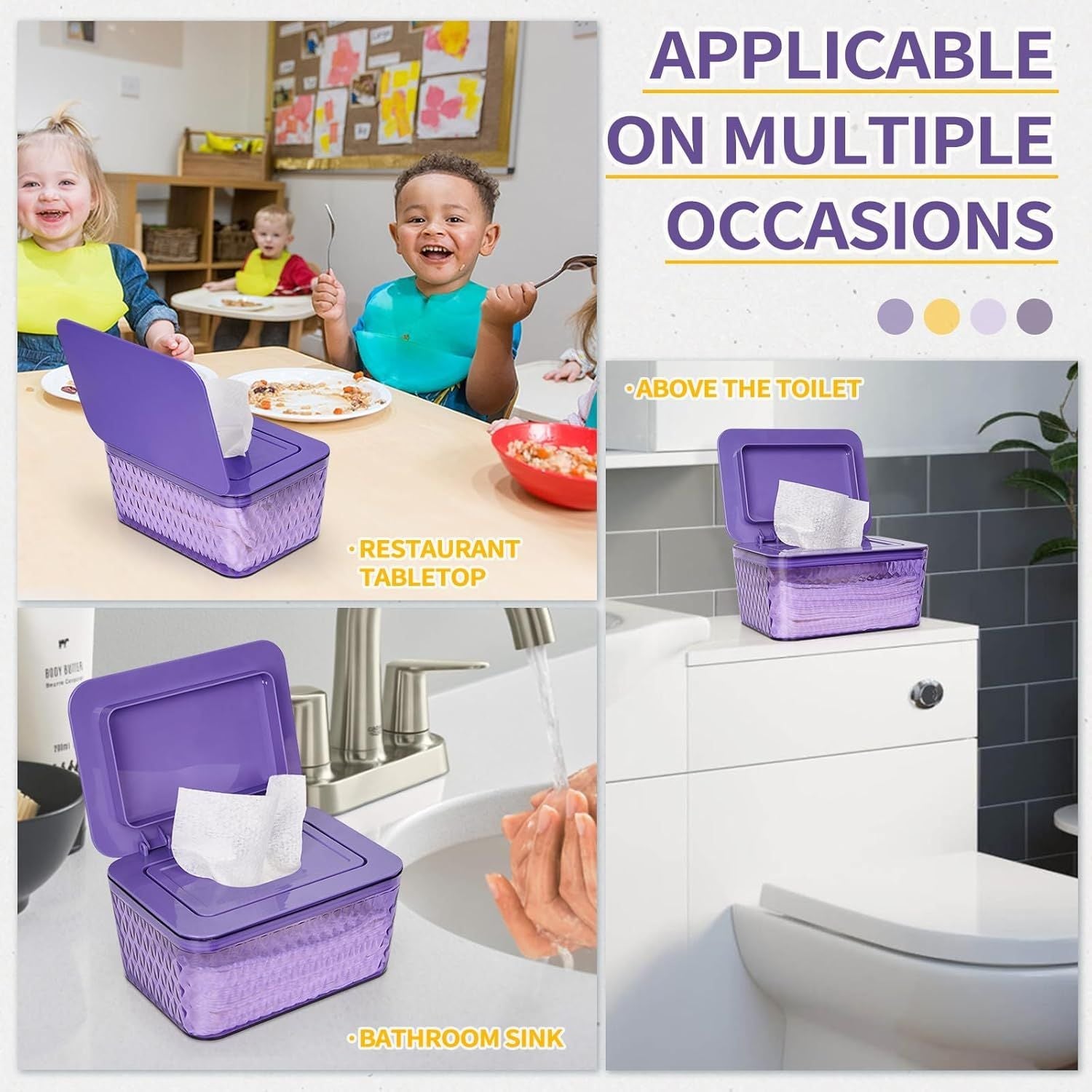 Wipes Dispenser, One - Handed Operation Wipe Holder for Baby & Adult, Seal - Designed Wipes Container for Bathroom Keep Diaper Wipes Fresh - DelightsDownSouth