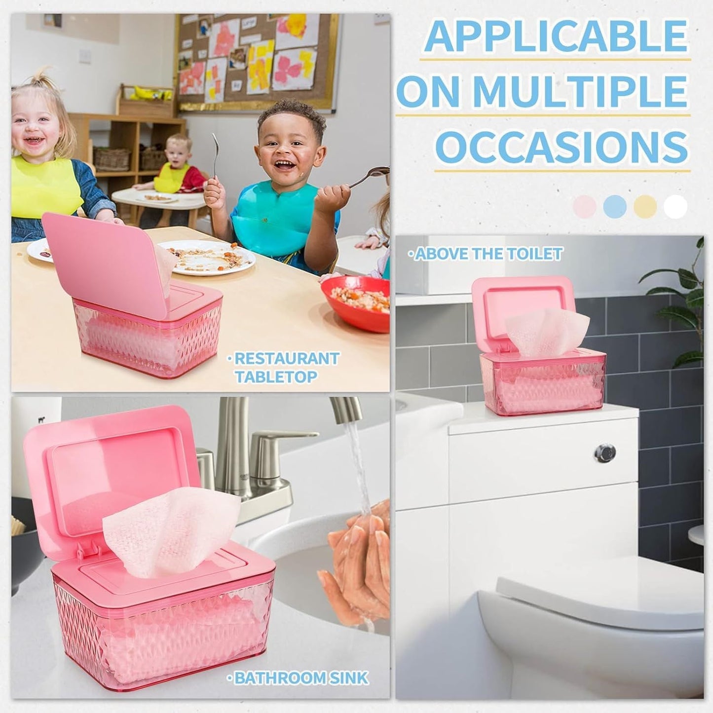 Wipes Dispenser, One - Handed Operation Wipe Holder for Baby & Adult, Seal - Designed Wipes Container for Bathroom Keep Diaper Wipes Fresh - DelightsDownSouth