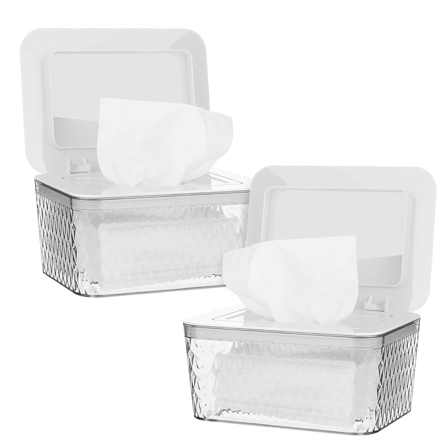 Wipes Dispenser, One - Handed Operation Wipe Holder for Baby & Adult, Seal - Designed Wipes Container for Bathroom Keep Diaper Wipes Fresh - DelightsDownSouth