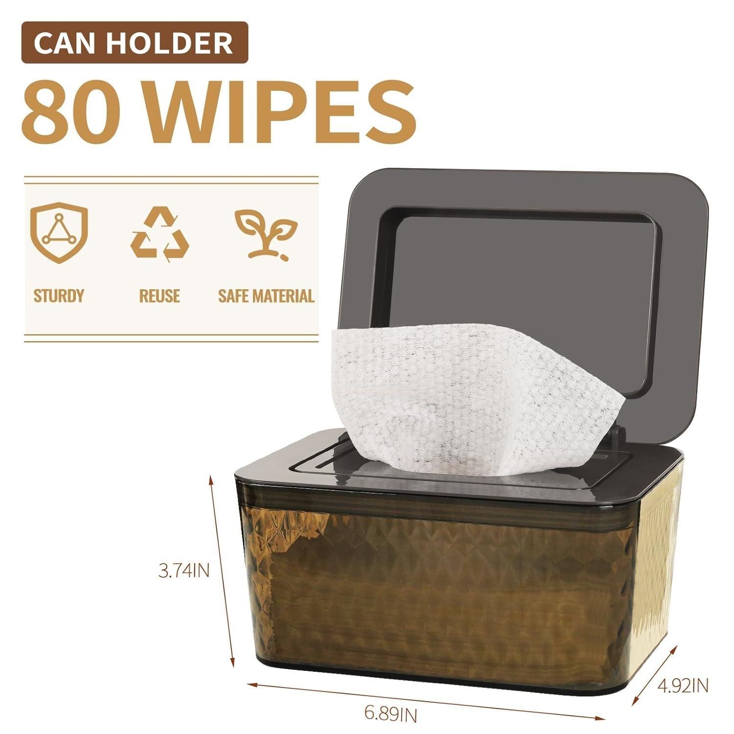 Wipes Dispenser, One - Handed Operation Wipe Holder for Baby & Adult, Seal - Designed Wipes Container for Bathroom Keep Diaper Wipes Fresh - DelightsDownSouth