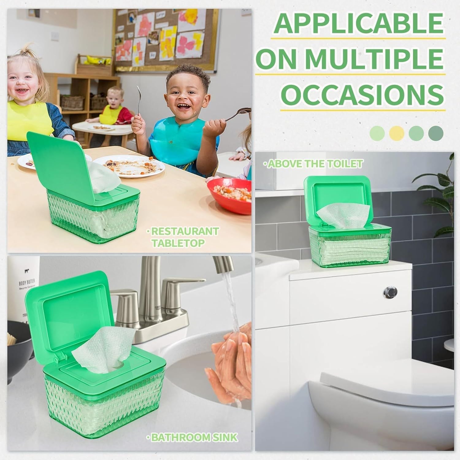 Wipes Dispenser, One - Handed Operation Wipe Holder for Baby & Adult, Seal - Designed Wipes Container for Bathroom Keep Diaper Wipes Fresh - DelightsDownSouth