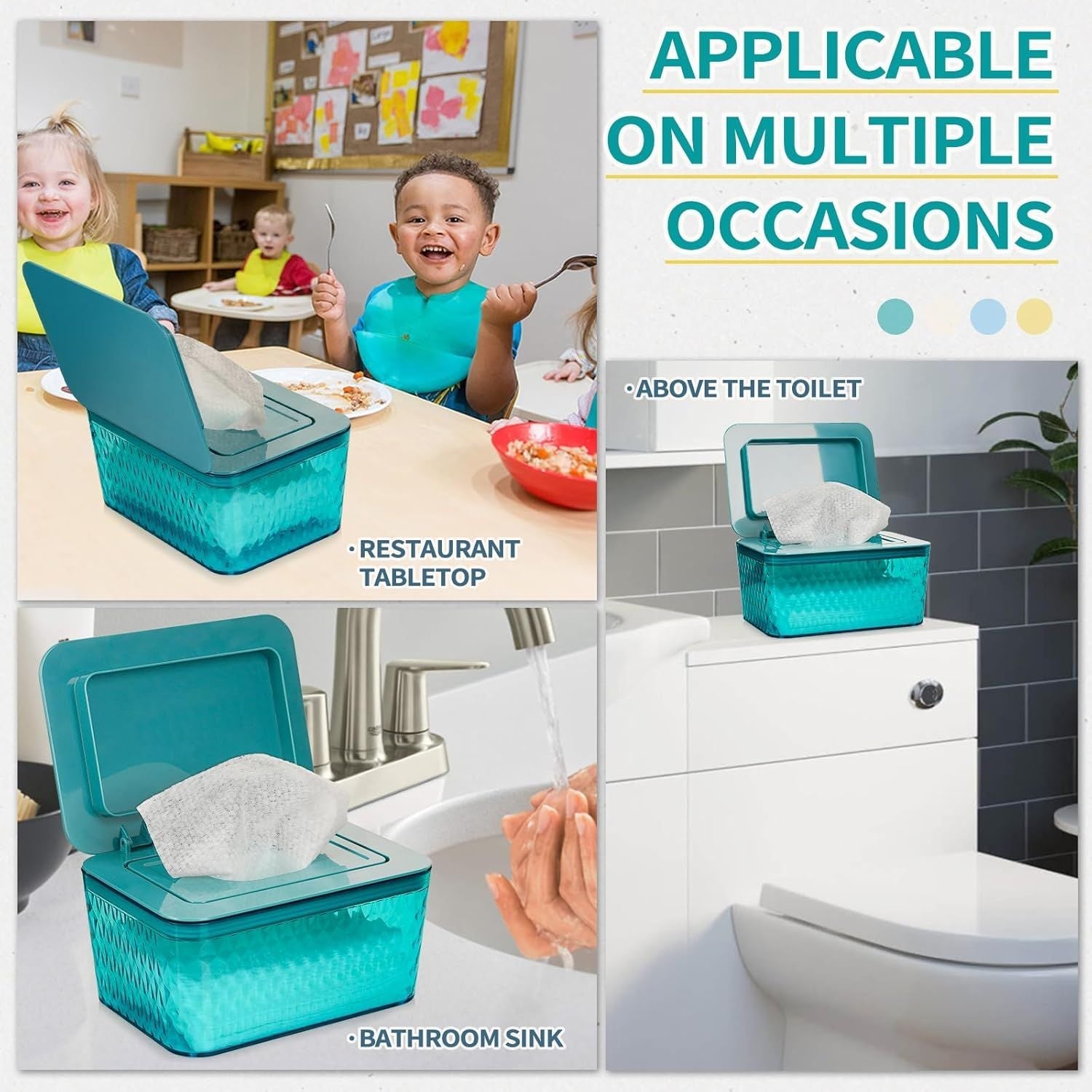 Wipes Dispenser, One - Handed Operation Wipe Holder for Baby & Adult, Seal - Designed Wipes Container for Bathroom Keep Diaper Wipes Fresh - DelightsDownSouth