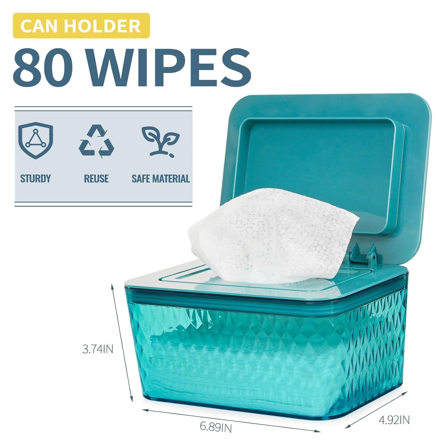 Wipes Dispenser, One - Handed Operation Wipe Holder for Baby & Adult, Seal - Designed Wipes Container for Bathroom Keep Diaper Wipes Fresh - DelightsDownSouth