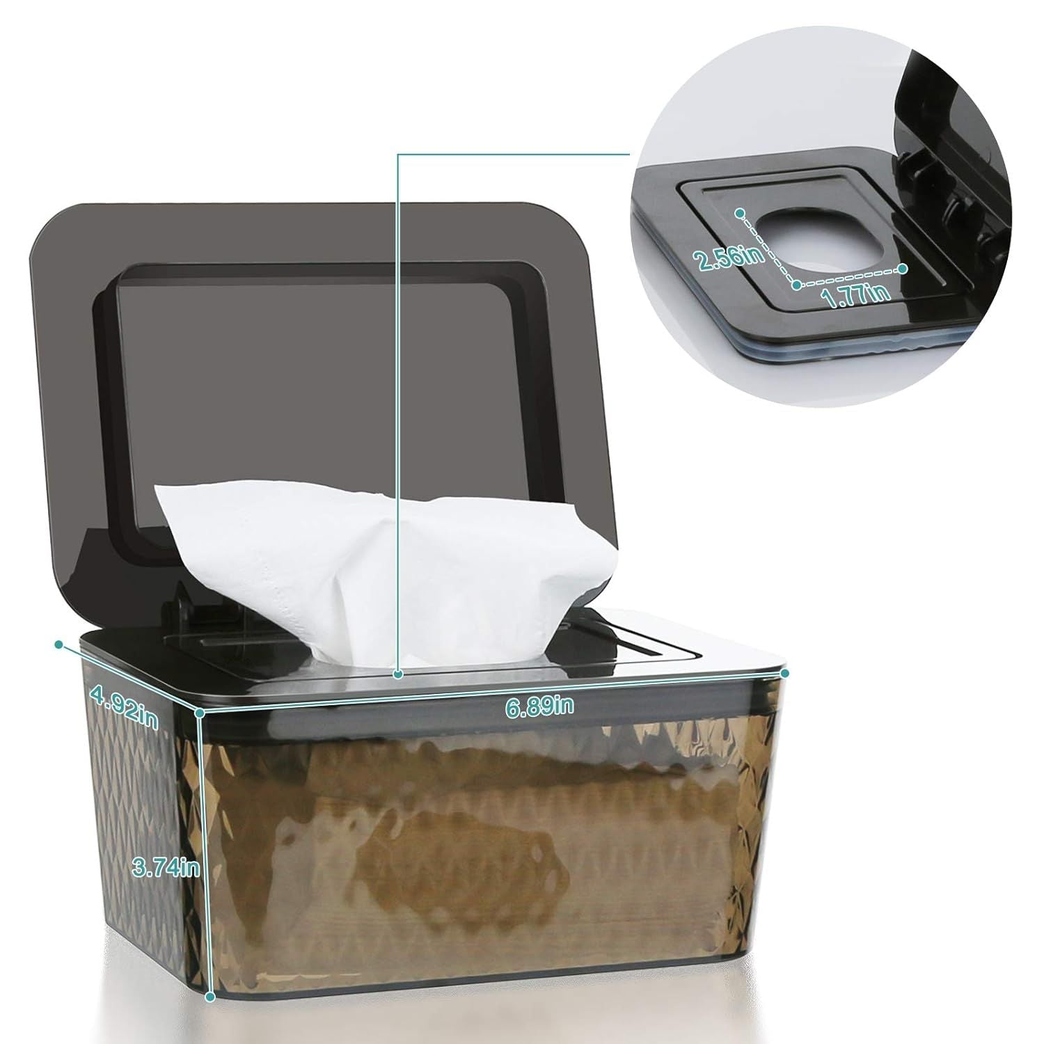 Wipes Dispenser, One - Handed Operation Wipe Holder for Baby & Adult, Seal - Designed Wipes Container for Bathroom Keep Diaper Wipes Fresh - DelightsDownSouth