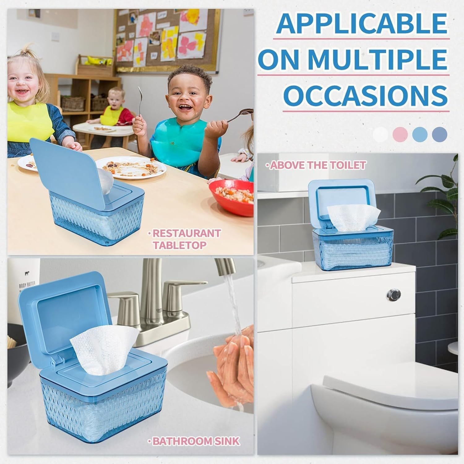Wipes Dispenser, One - Handed Operation Wipe Holder for Baby & Adult, Seal - Designed Wipes Container for Bathroom Keep Diaper Wipes Fresh - DelightsDownSouth