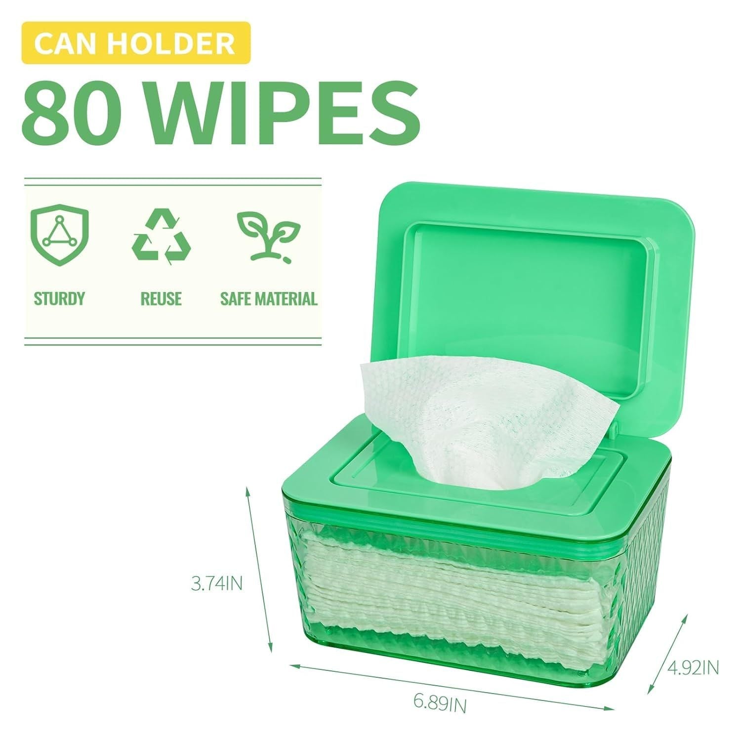 Wipes Dispenser, One - Handed Operation Wipe Holder for Baby & Adult, Seal - Designed Wipes Container for Bathroom Keep Diaper Wipes Fresh - DelightsDownSouth