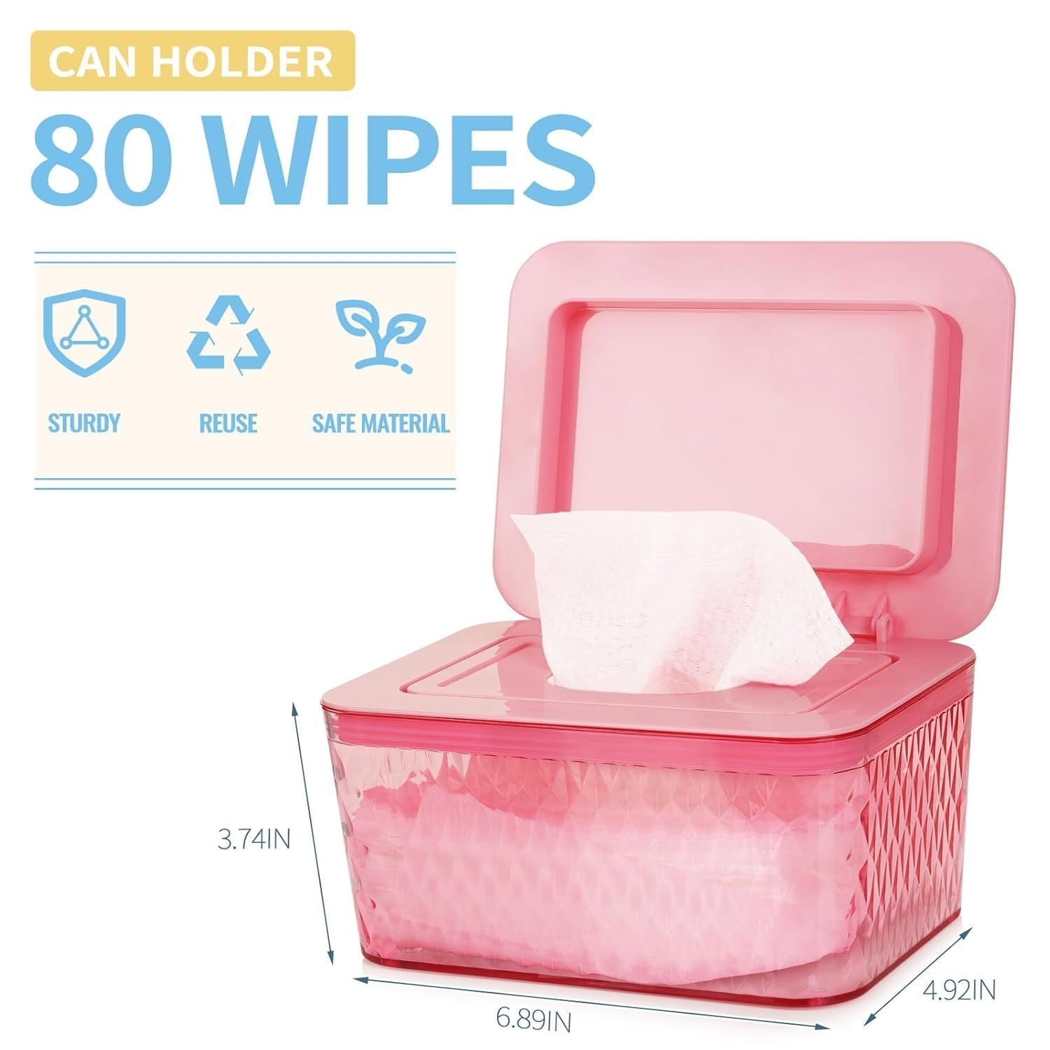 Wipes Dispenser, One - Handed Operation Wipe Holder for Baby & Adult, Seal - Designed Wipes Container for Bathroom Keep Diaper Wipes Fresh - DelightsDownSouth